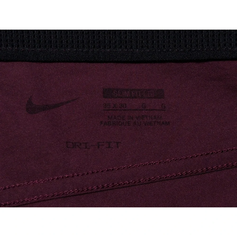 NIKE Golf Pants Men 35x30 Burgundy NWOT Dri-FIT Repel Slim Fit DA3064-610